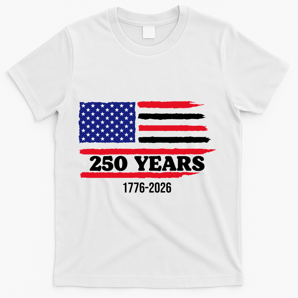 250 Years American 1776-2026 T-Shirt - White