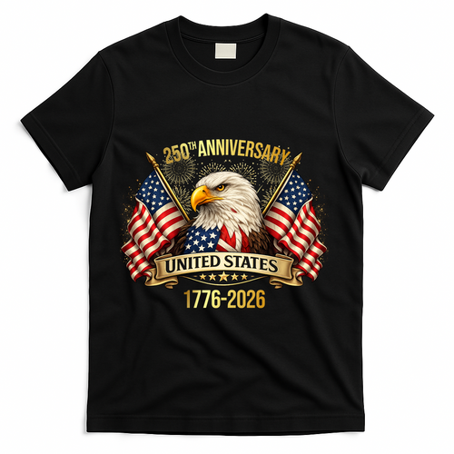 250 Years American Anniversary 1776-2026 T-Shirt - Black