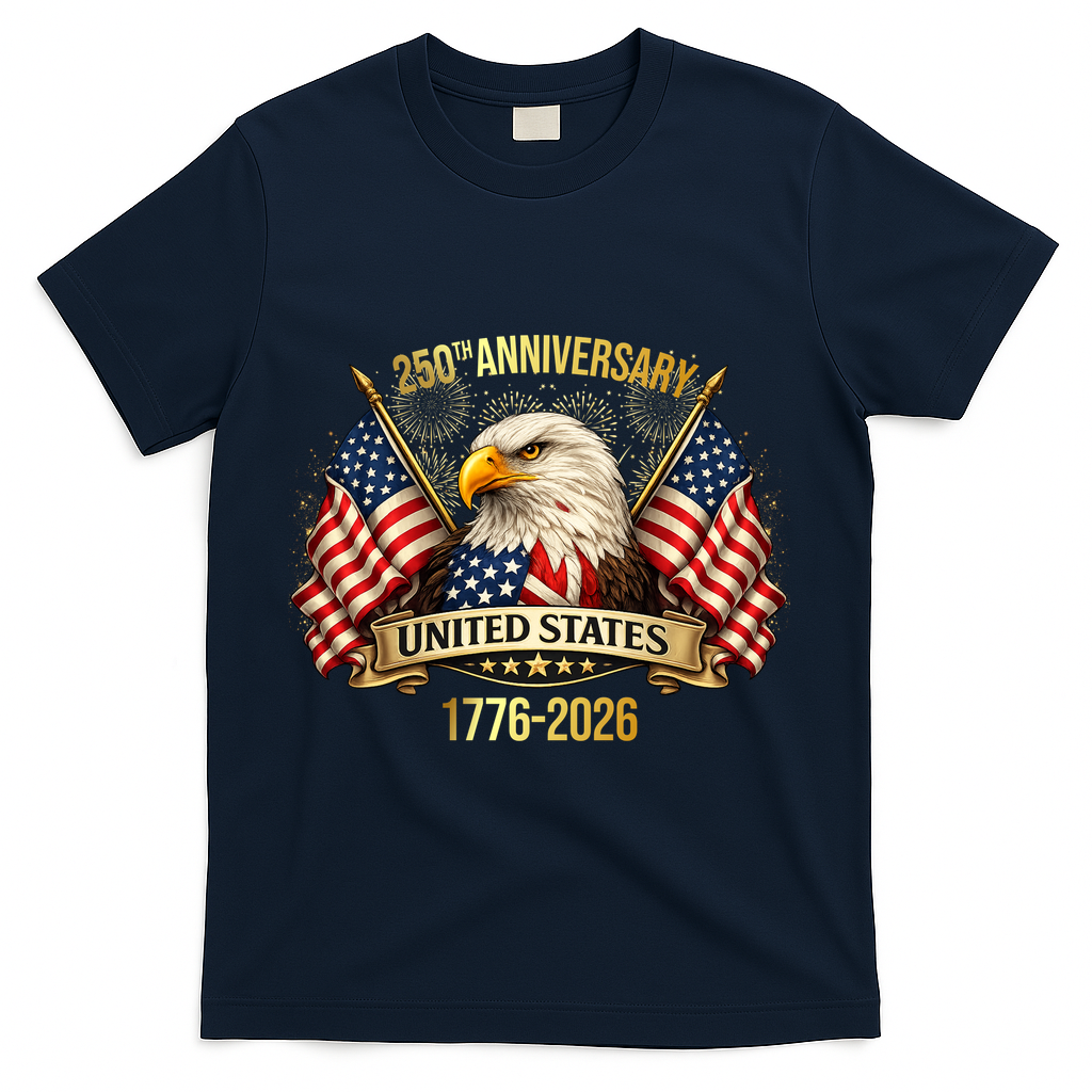 250 Years American Anniversary 1776-2026 T-Shirt - Navy