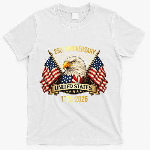 250 Years American Anniversary 1776-2026 T-Shirt - White
