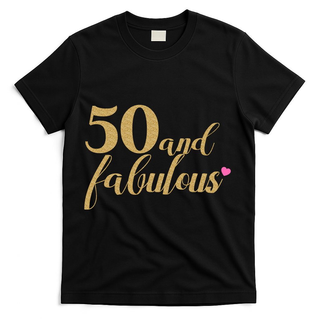 50 and Fabulous Long Sleeve Shirt - 50th Birthday, WoM.e.n.s T-Shirt - Black