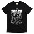 50th Birthday 1976 Vintage Quality Without Compromise  T-Shirt - Black