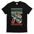 50th Birthday 1976 Established Nineteen 76 T-Shirt - Black