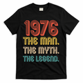 50th Birthday 1976 The Man Myth The Legend T-Shirt - Black