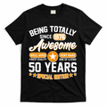 50th Birthday Being Totally Awesome Since 1976 Special Edition  T-Shirt - Black