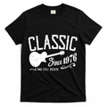 50th Birthday Classic Guitar Since 1976 And Still Rockin T-Shirt - Black