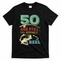 50th Birthday Gift For Fisherman Mens T-Shirt - Black