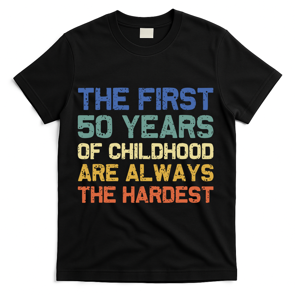 50th Birthday Gift Vintage 1972 T-Shirt - Black