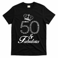 50th Birthday Gift Diamond 1968 For Women T-Shirt - Black