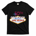 50th Birthday In Las Vegas Classic Sign T-Shirt - Black
