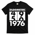 50th Birthday Oldometer 1976 T-Shirt - Black