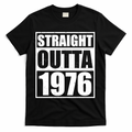 50th Birthday Straight Outta 1976 T-Shirt - Black