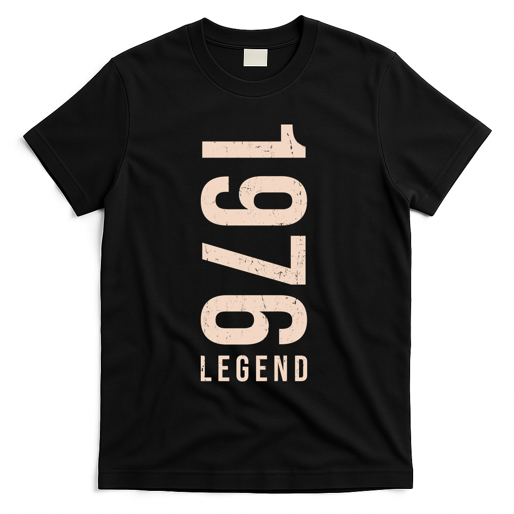 50th Birthday Vintage Legend 1976 T-Shirt - Black