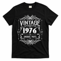 50th Birthday Vintage 1976 Old Style Top Notch Mostly Original Parts Whiskey Label T-Shirt - Black