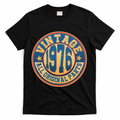 50th Birthday Vintage 1976 All Original Parts Shield Emblem  T-Shirt - Black