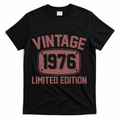 50th Birthday Vintage 1976 Limited Edition Birthday Metal Plate  T-Shirt - Black