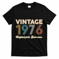 50th Birthday Vintage 1976 Original Parts Some Wear  T-Shirt - Black