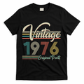 50th Birthday Vintage 1976 Original Parts Birthday T-Shirt - Black