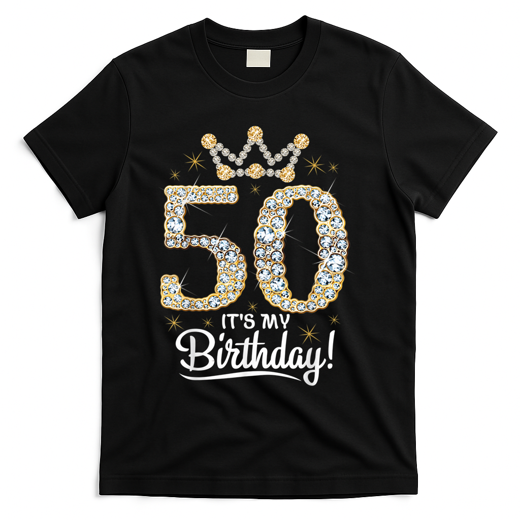 50 years old It's my Birthday Wo 50th Birthday T-Shirt - Black