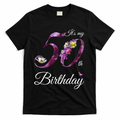 50 Year Old Shirt Floral 1973 It's My 50th Birthday Gift T-Shirt - Black
