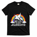 50 Years Of Being Awesome Unicorn Rainbow 50th Birthday T-Shirt - Black