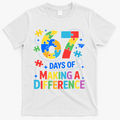 67 Days Of Making A Difference 6-7 Meme Autism Awareness T-Shirt - White