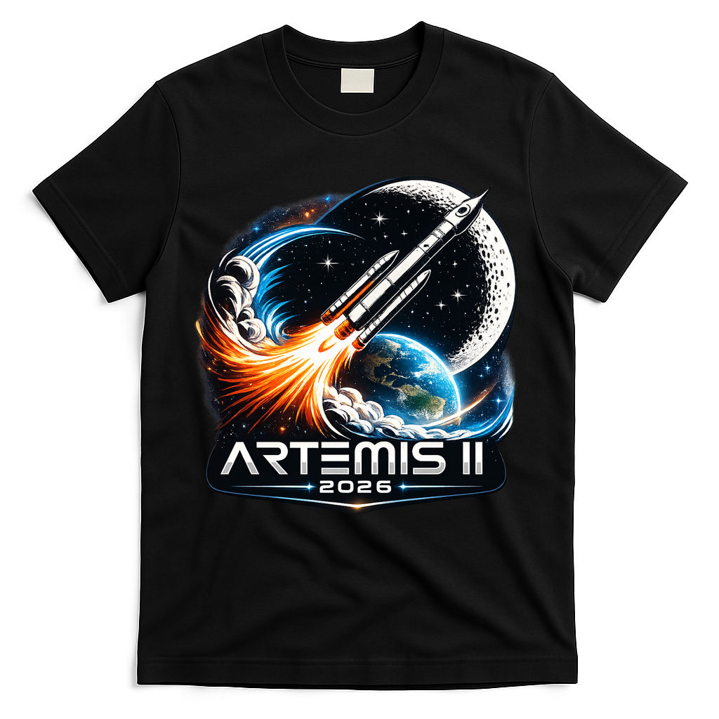 Artemis 2 Back To The Moon 2026 T-Shirt - Black