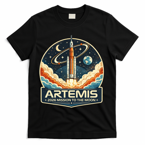 Artemis 2 Moon Mission T-Shirt - Black