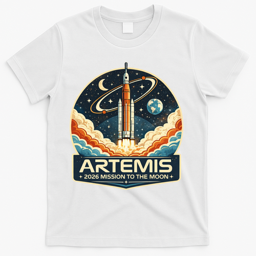Artemis 2 Moon Mission T-Shirt - White