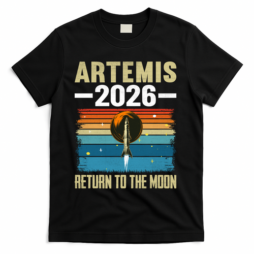 Artemis 2026 Return To The Moon T-Shirt - Black