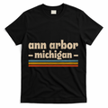 Ann Arbor Michigan Retro T-Shirt - Black