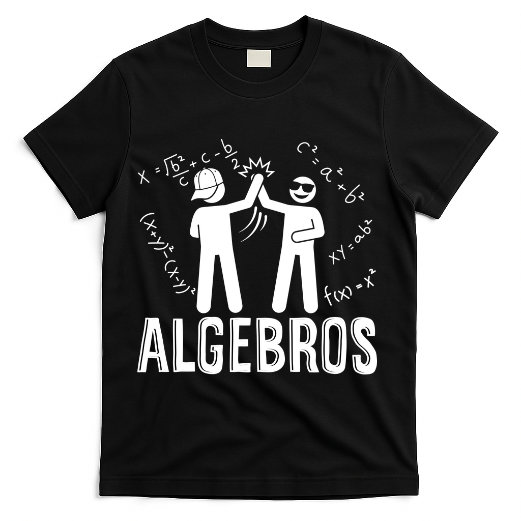 Algebros Funny Math Meme Algebra T-Shirt - Black