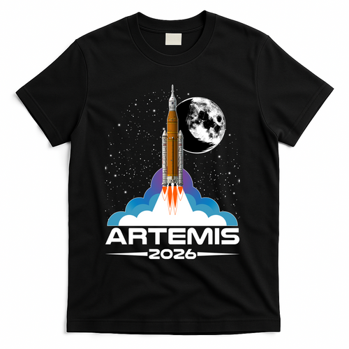 Artemis II 2026 Moon Mission T-Shirt - Black