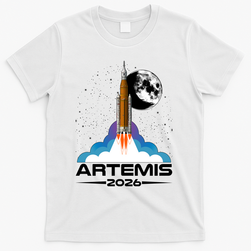 Artemis II 2026 Moon Mission T-Shirt - White