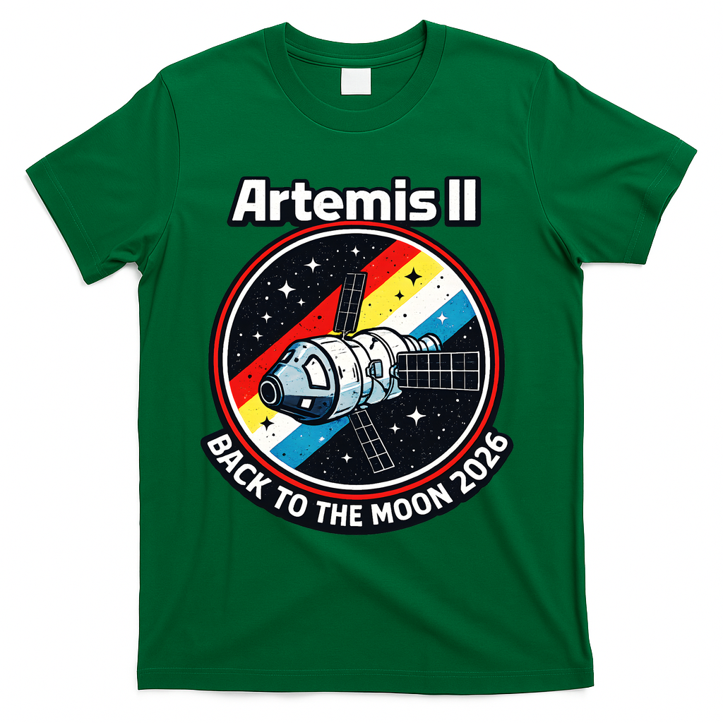 Artemis II Back To The Moon 2026 T-Shirt - Green