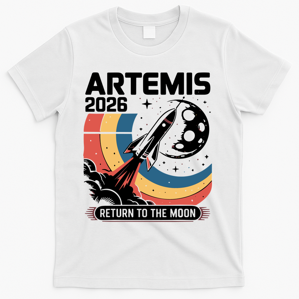 Artemis II Launch Back To The Moon 2026 T-Shirt - White