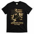 Abraham Lincoln Rocking Out for America's 250th Celebration T-Shirt - Black