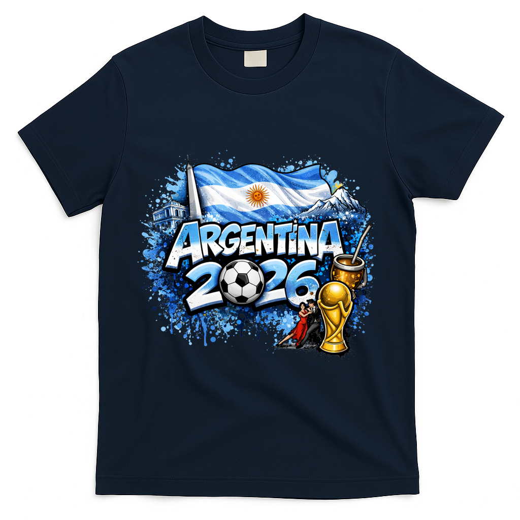 ARGENTINA North America Soccer Tournament 2026 T-Shirt - Navy