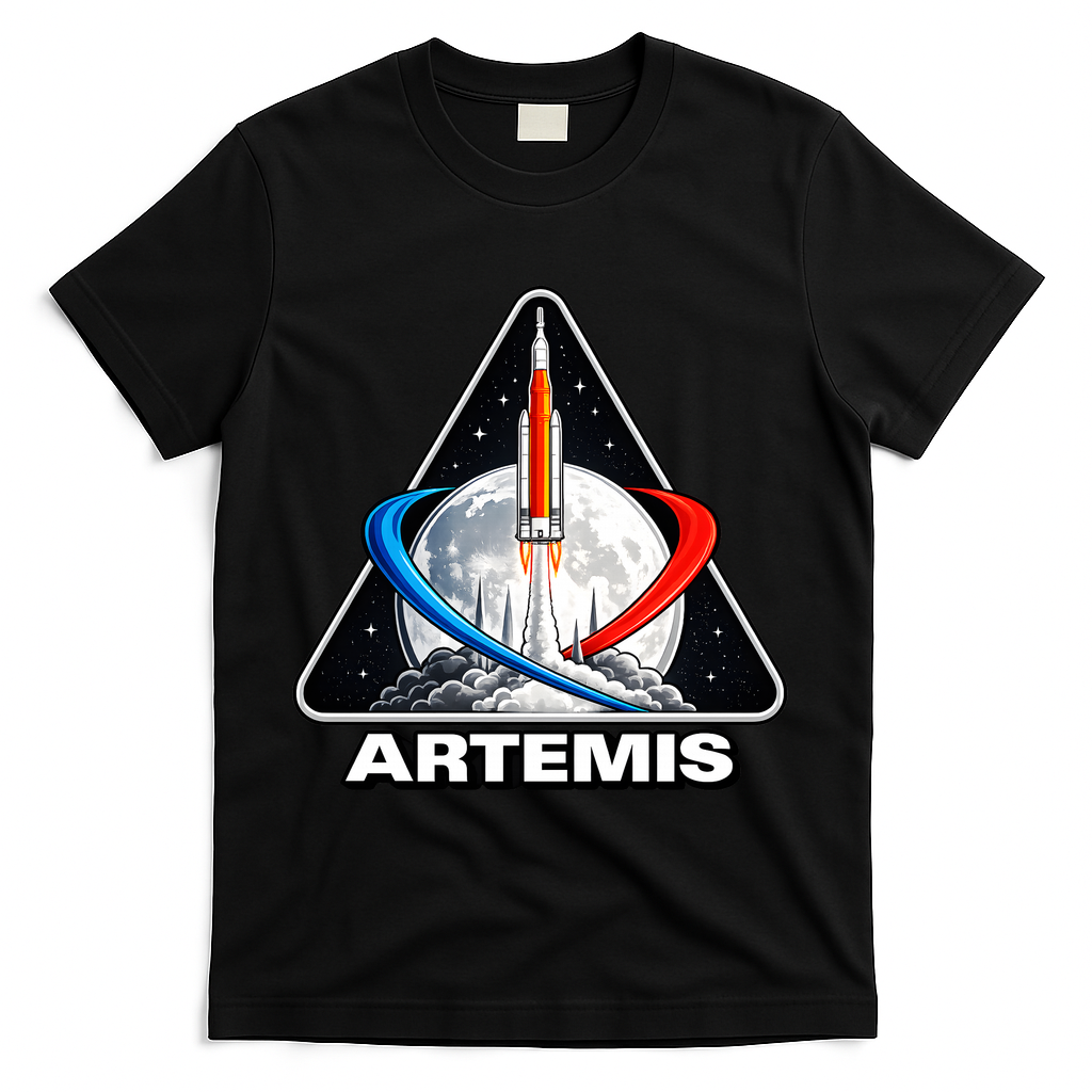 Artemis To The Moon T-Shirt - Black