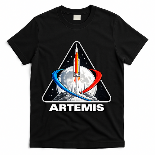 Artemis To The Moon T-Shirt - Black