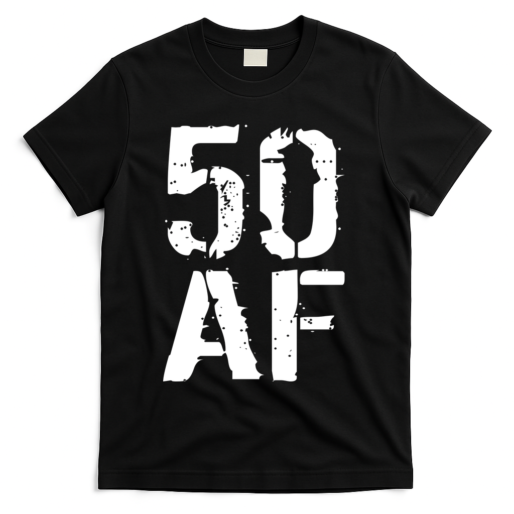 50 AF 50th Birthday T-Shirt - Black