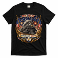 Big Boy 4014 Train 4th Of July US Flag Vintage  T-Shirt - Black
