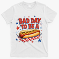 Bad Day To Be A Hot Dog BBQ Grilling Funny T-Shirt - White