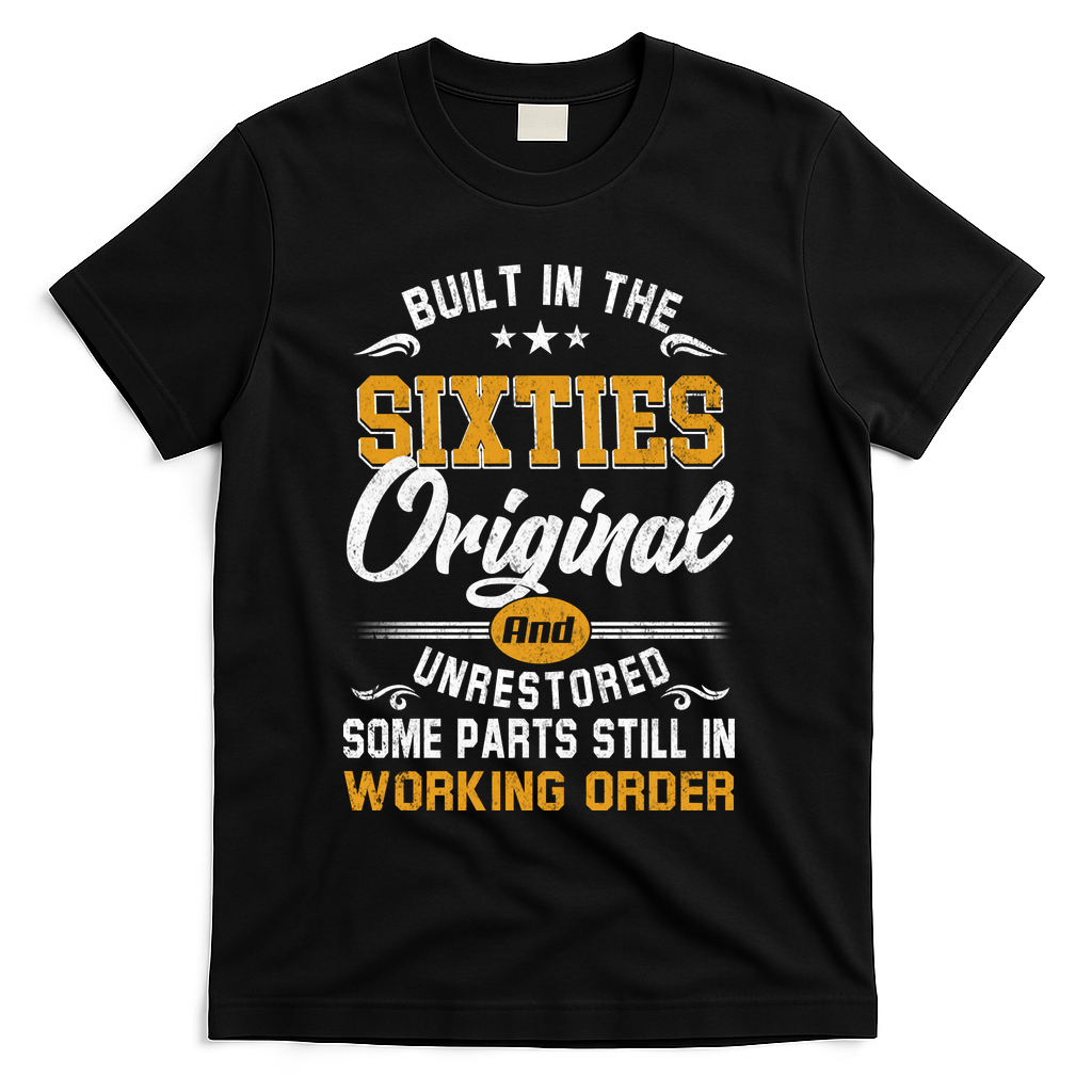 Built In The Sixties Original And Unrestored T-Shirt - Black