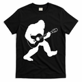 Bigfoot Playing Acoustic Guitar T-Shirt - Black