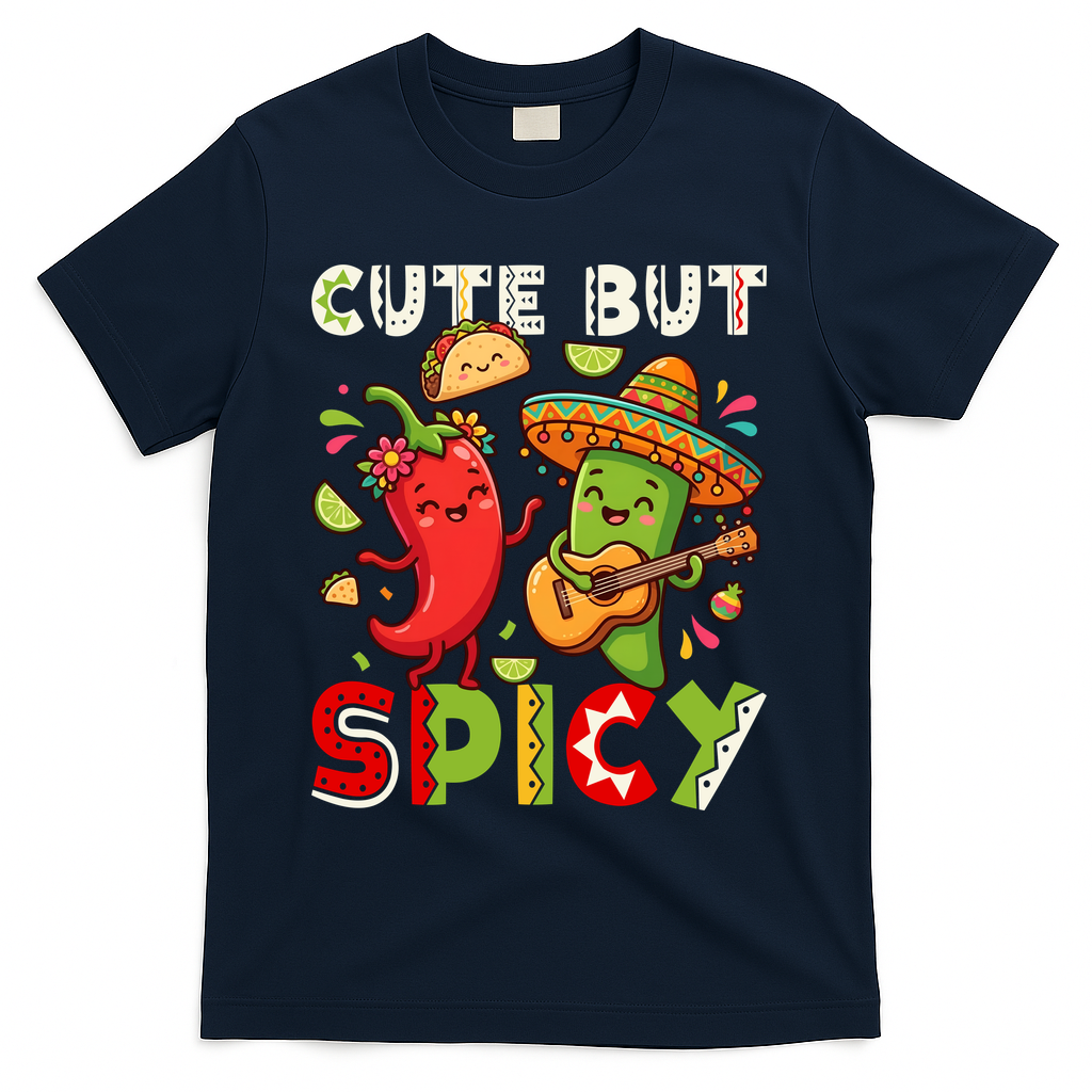 Cute But Spicy Cinco De Mayo T-Shirt - Navy