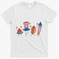 Cute Fourth Of July Summer Fun Group T-Shirt - White
