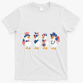 Cute Fourth Of July Patriotic Goose Group T-Shirt - White