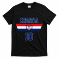 Croatia Hrvatska Flag Zagreb Croatian Soccer Jersey T-Shirt - Black