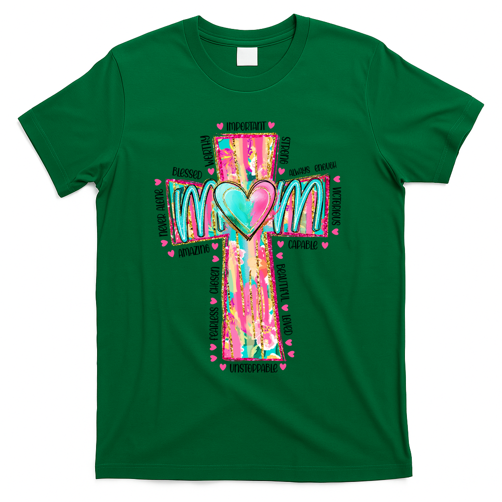 Christian Mom Mothers Day T-Shirt - Green